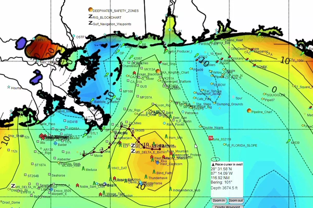 satellite map showing Altimetry offshore