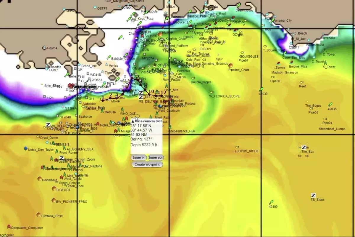 salinity chart for fishing the upper gulf of mexico