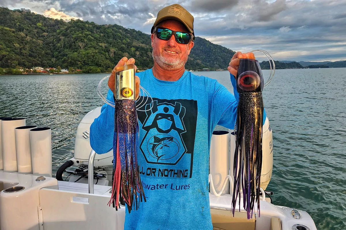 blue marlin fishing teasers used by global fishing expert Mike Hennessy in Costa Rica