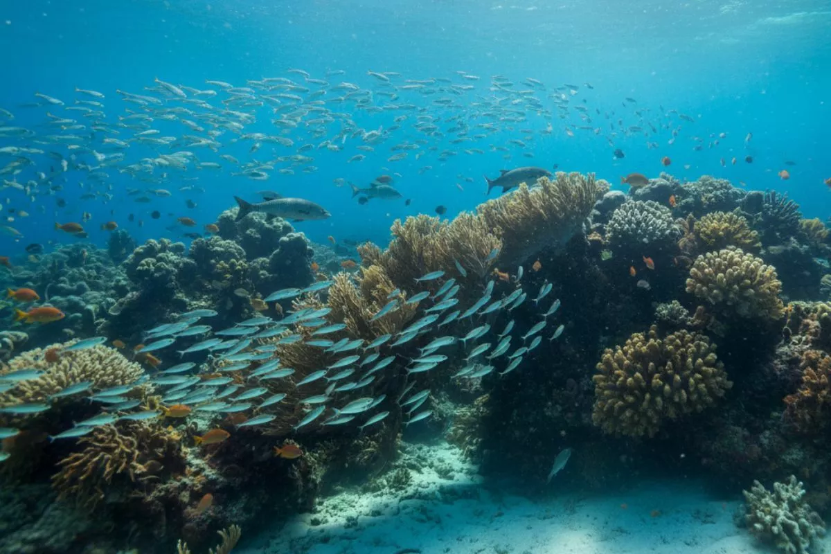 heavy tidal flow on the reef