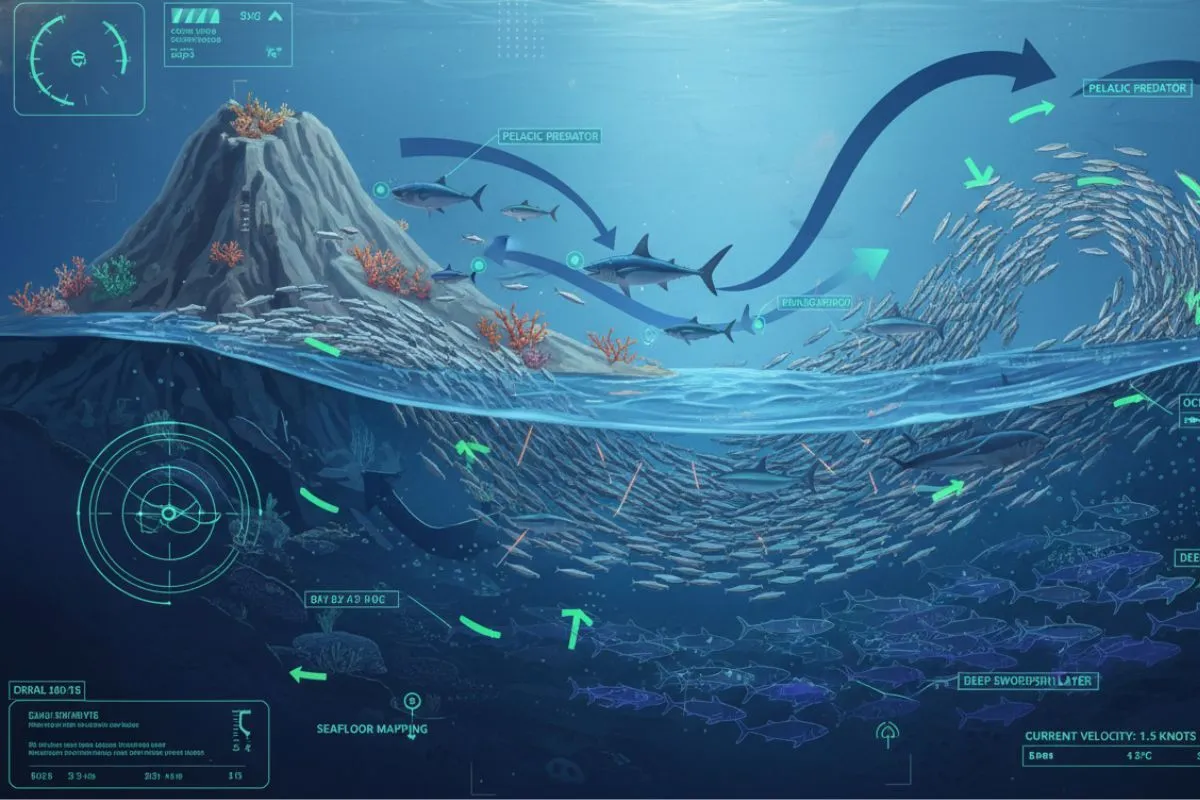 ai data stream cross section offshore seamounts and currents