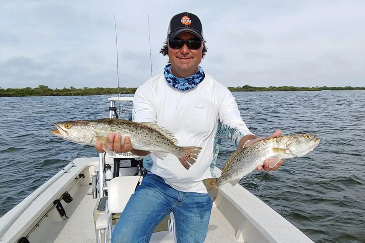william toney with two nice speckled seatrout