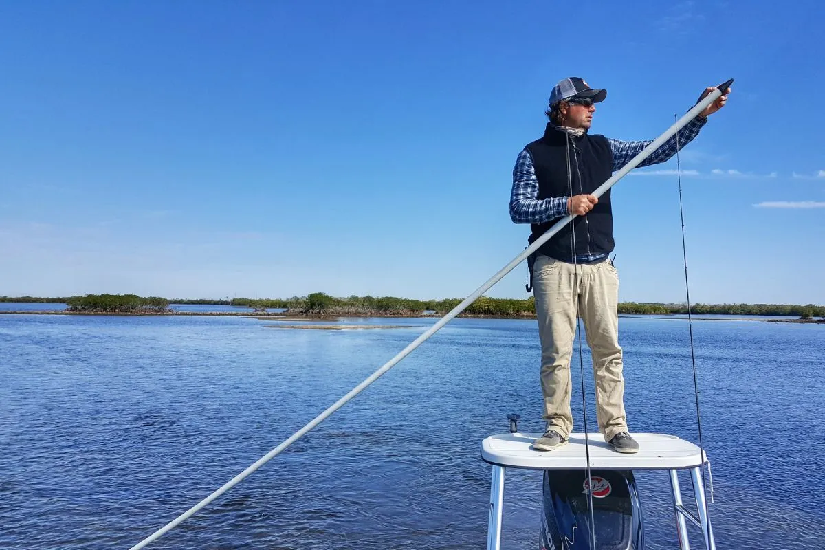 homosassa florida fishing guide poling the flats
