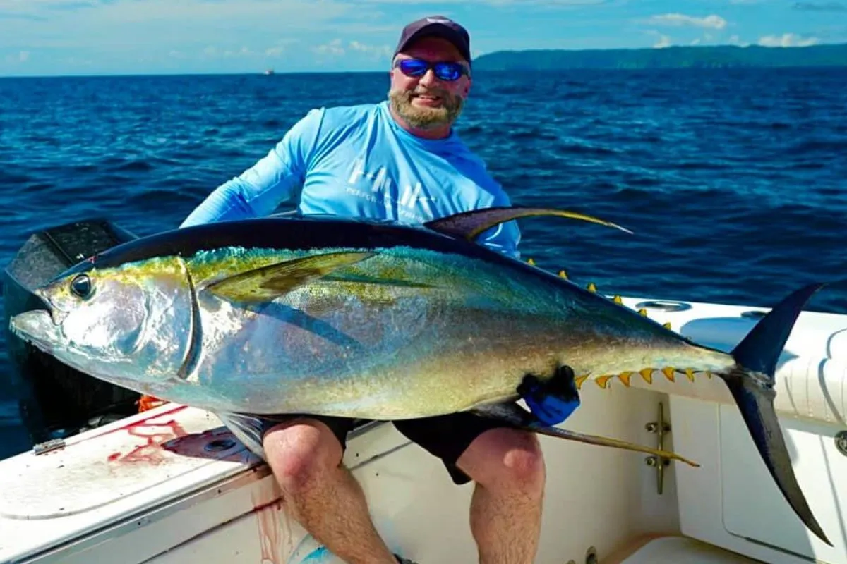 seth hartwick lands massive yellowfin tuna in panama