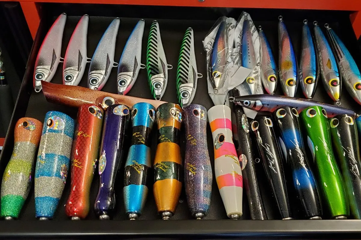 yellowfin tuna poppers and stickbaits