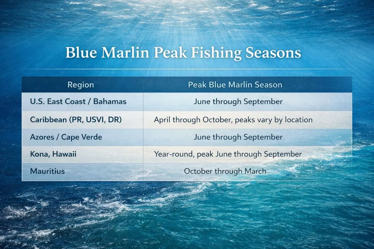 blue marlin peak fishing seasons chart