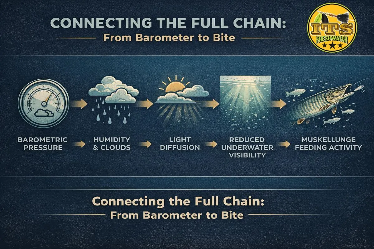 Diagram showing muskellunge feeding patterns