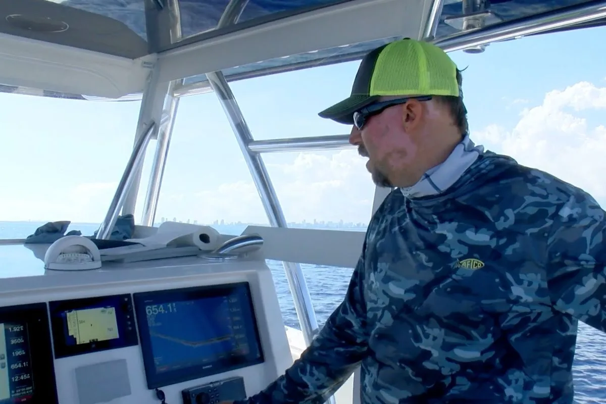 Mike Dumas @muttonmike reading the bottom machine in 650 feet of water for golden tilefish