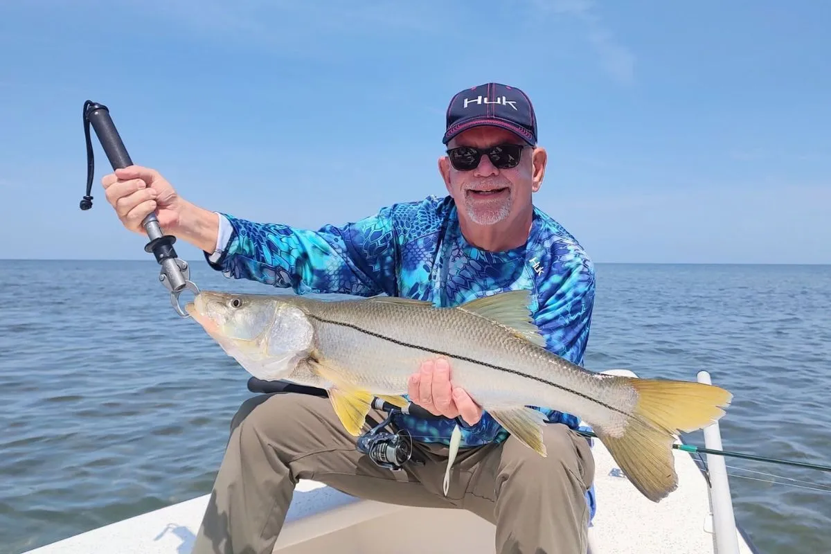 Slot snook caught by fisherman guided by William Toney on the Nature Coast