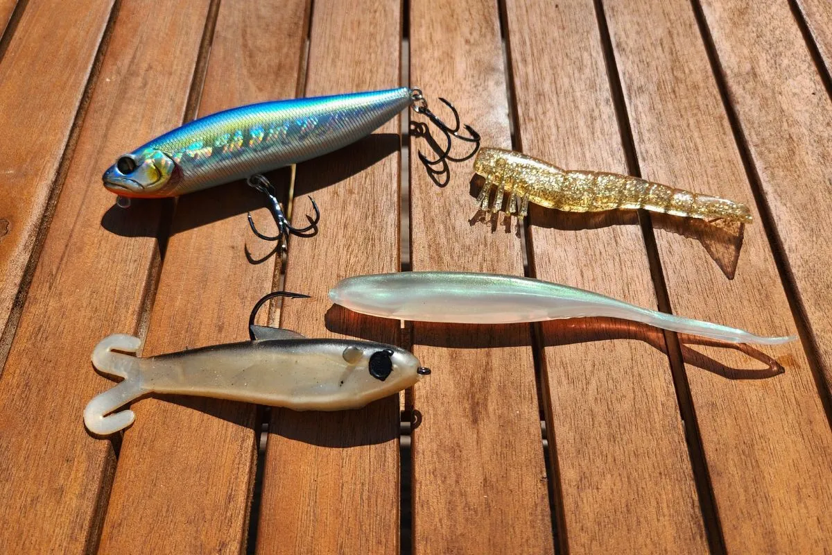 owner tango dancer topwater and DOA soft plastic snook lures for fishing the mullet run off South Florida
