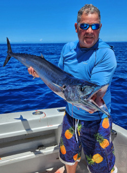 wahoo caught slow trolling with Capt. Shawn Rotella in Kona