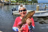 Homosassa Florida mangrove snapper held by Little Jack