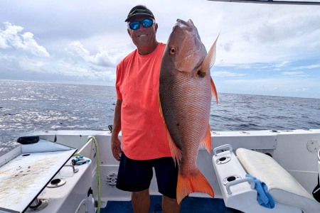 big mutton snapper caught in key largo by ryan van fleet