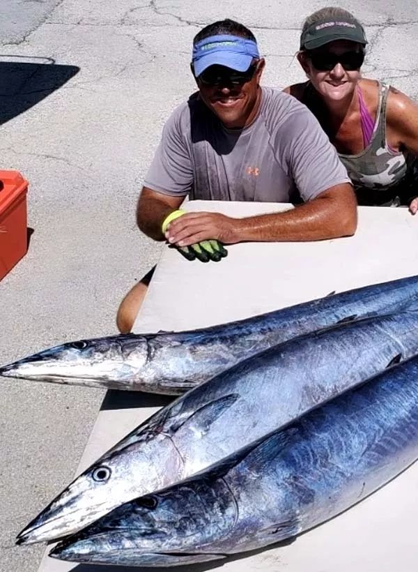 captain ryan van fleet of good karma sportfishing with some nice wahoo