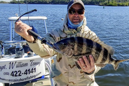 winter sheepshead fishing with Capt. William Toney