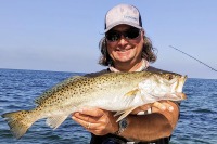 captain william toney with a trophy Homosassa seatrout