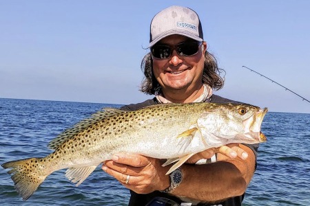 captain william toney with a trophy Homosassa seatrout