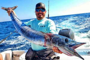 wahoo caught slow trolling dead baits by expert Mike Dupree