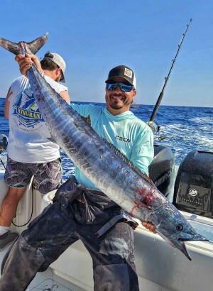 wahoo caught slow trolling dead baits by expert Mike Dupree