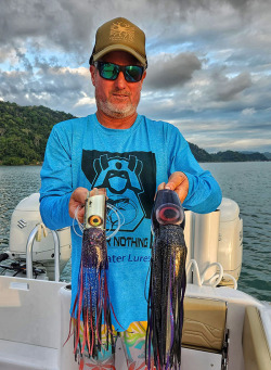 blue marlin fishing teasers used by Mike Hennessy in Costa Rica