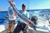 Mike Dupree of X Rayted Fishing in North Carolina with a nice wahoo caught slow trolling