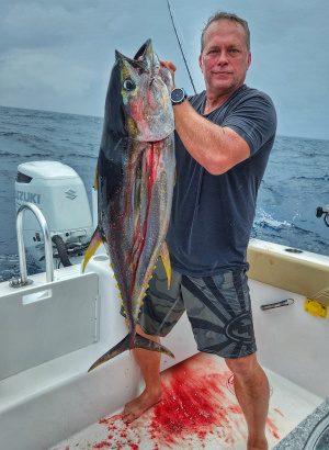 yellowfin tuna caught in Kona trolling lures