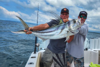 Seth Horne catches a big roosterfish in Costa Rica with Colio Sportfishing