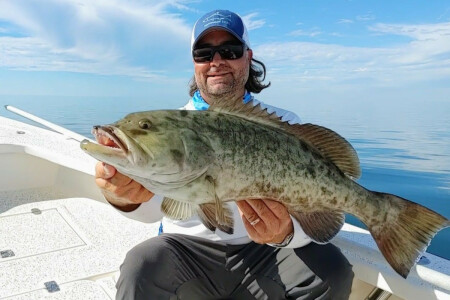 Capt. William Toney with a fat Florida gag grouper