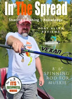 vexan 8' 6" inshore spinning rod for musky held up by Cory Allen