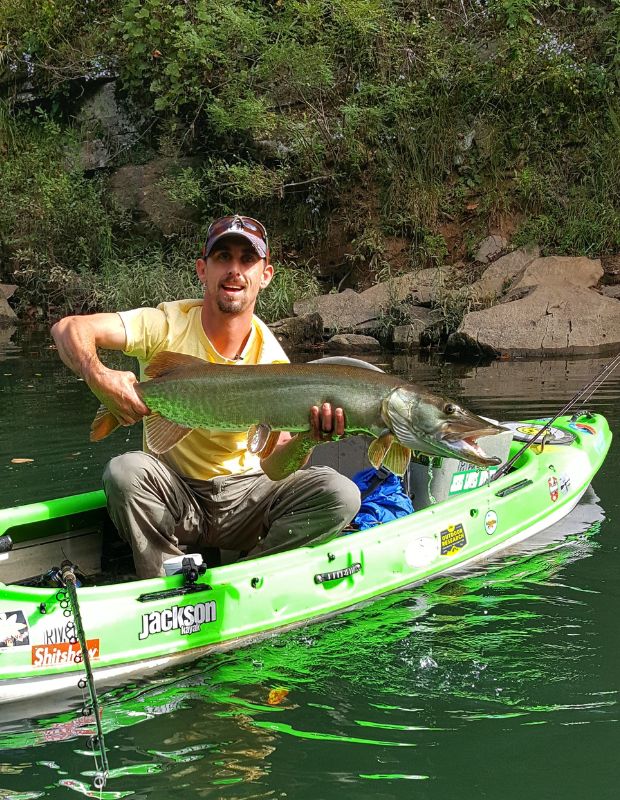 Jase Bouldin, Tennessee kayak angler and pioneer of musky fishing from a single-man kayak
