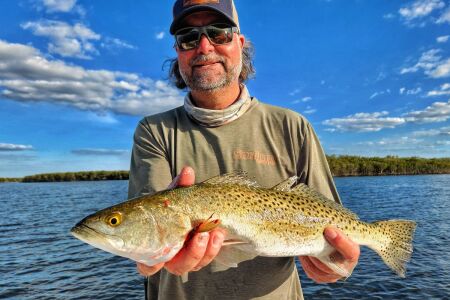 late winter homosassa florida seatrout caught by william toney 5.5 inch DOA jerk bait